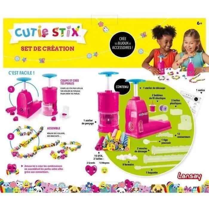 Set de Création Cutie Stix LANSAY - Activités Artistiques - Création de Bijoux - Dès 6 ans-1