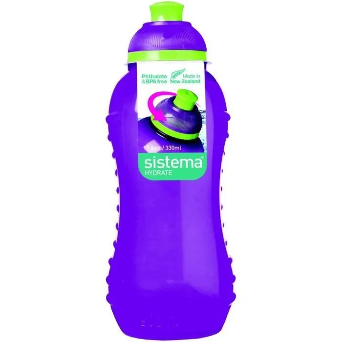 Bouteille - SISTEMA - Vibe Twister - 330ml - Violet - Sans Phtalates, Sans BPA-0