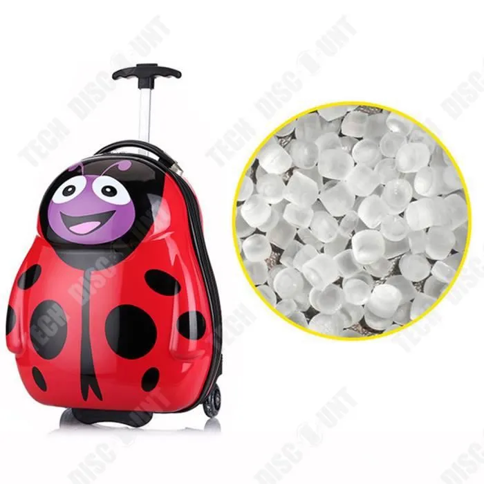 TD® Valise trolley pour enfants hommes et femmes bagages de dessin animé étanche petite valise coccinelle résistante à l'usure-3