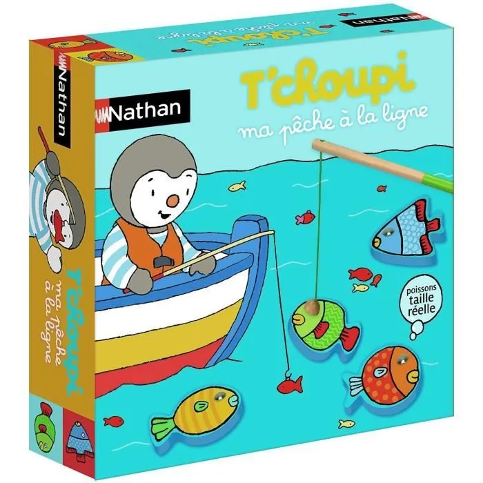 Jeu de pêche évolutif T'choupi - NATHAN - Motricité fine - Mixte - Dès 3 ans-0