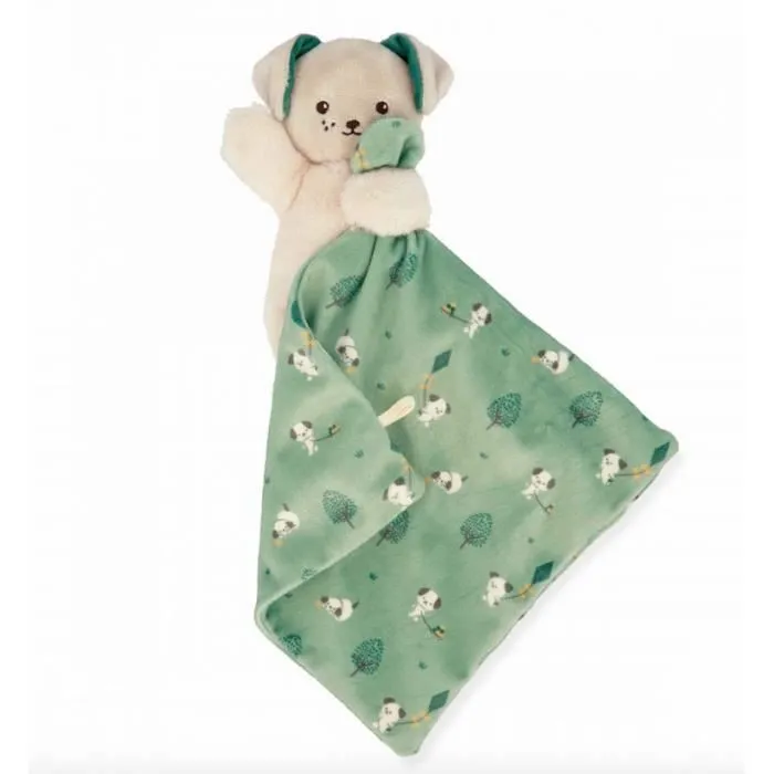 Kaloo - K226001 - Doudou Carre douceur Chien Vert - 18 cm-1