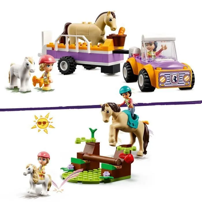 LEGO® 42634 Friends La Remorque du Cheval et du Poney, Jouet avec Figurines Liann, Zoya et 2 Figurines d'Animaux-2