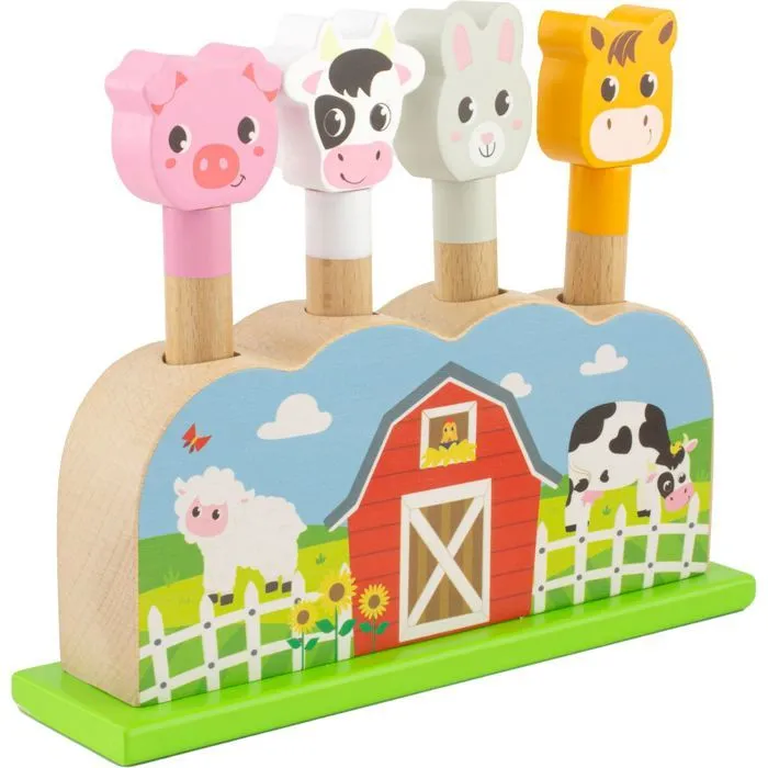 Jouet Pop-up - Ulysse - Animaux de la ferme - Bois - 4 bâtonnets - 12 mois et plus-2