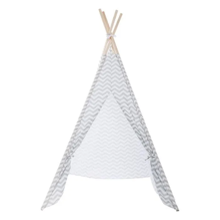 Tipi déco pour enfant h160cm Autres Gris, Blanc-2