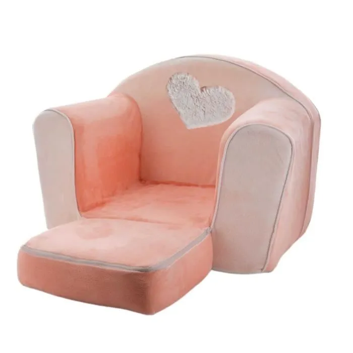 Fauteuil club convertible Lapinou - Rose - 42 x 55 cm-1