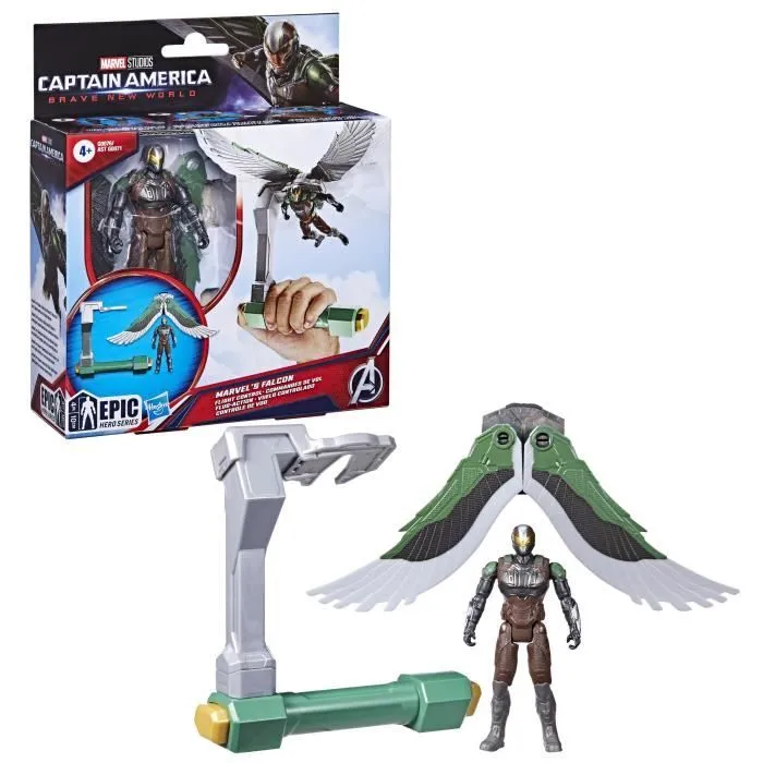 Figurine Falcon Commandes de vol, Marvel Epic Hero Series Captain America: Brave New World, dès 4 ans-1