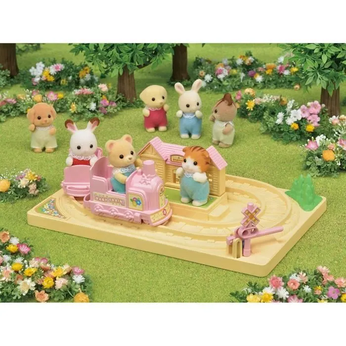 Train Tchou-tchou des bébés - SYLVANIAN FAMILIES - 5320 - La Crèche, l'école-0