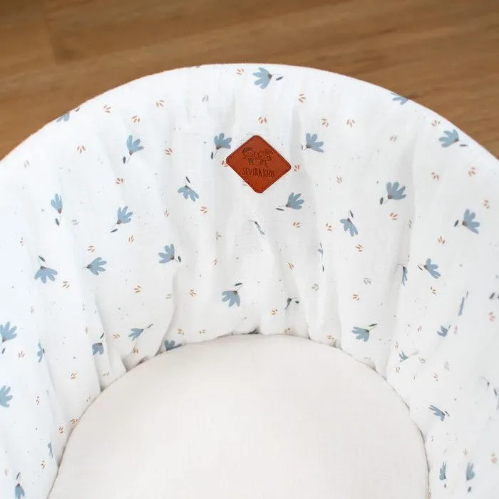 Couffin bébé avec Matelas Habillage et Drap Housse Bleuet-3