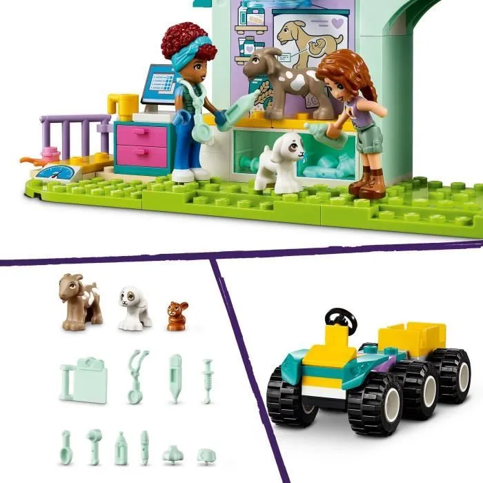 LEGO® 42632 Friends La Clinique Vétérinaire des Animaux de la Ferme, Jouet avec 2 Figurines et 3 Animaux, Cadeau Enfants-2