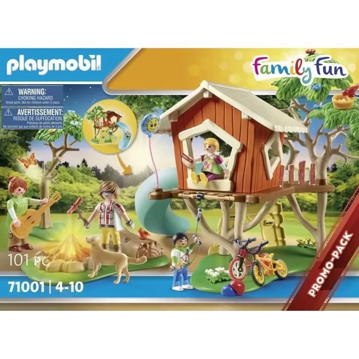 Cabane dans les arbres et toboggan - PLAYMOBIL - 71001 - Multicolore - Enfant - 4 ans et plus-5