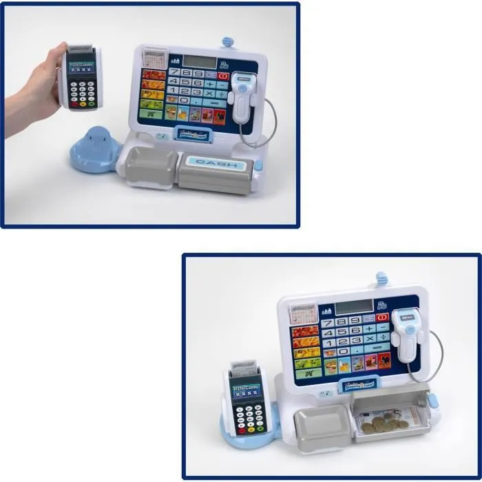 Jouet de caisse enregistreuse électronique avec tablette amovible - KLEIN - Diverses fonctions-6