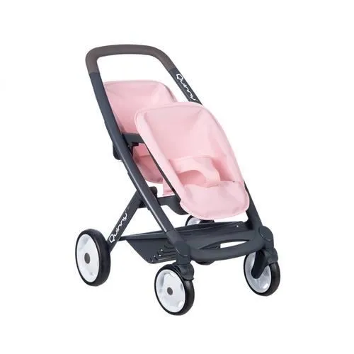 Smoby - Maxi Cosi - Pousette jumeaux - Poupée 42 cm Maximum - Rose - Dès 3ans-1