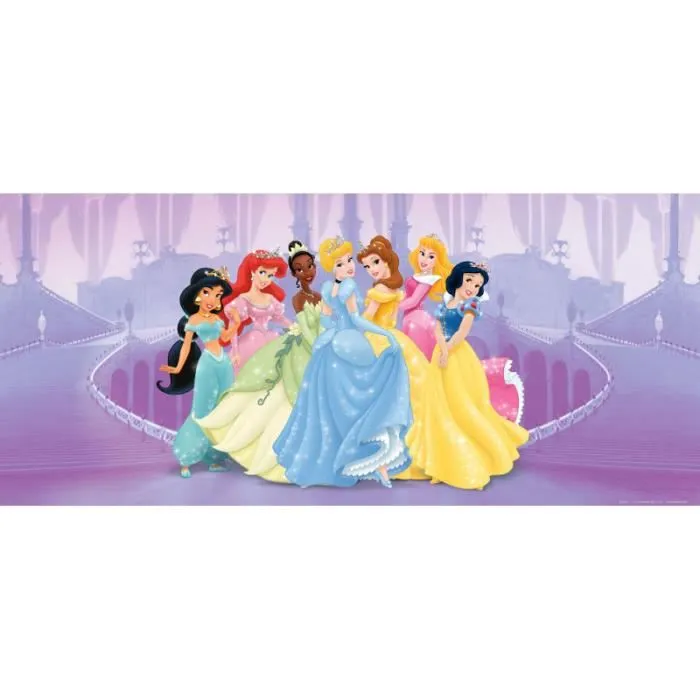 Poster Princesses DisneyCollection : Jasmine, Ariel, Tiana, Cendrillon, Belle, Blanche Neige, Aurore Donnez à votre enfant la décor-0