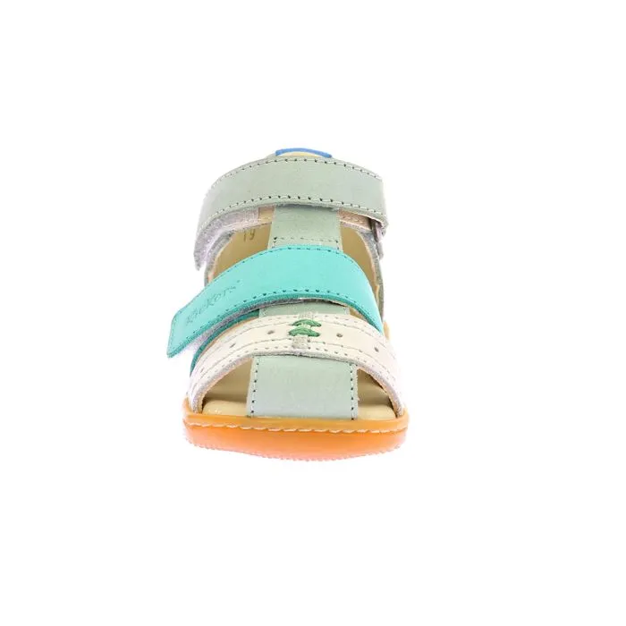 Sandales - KICKERS - Kick Bazar - Cuir - Vert - Enfant Garçon-4