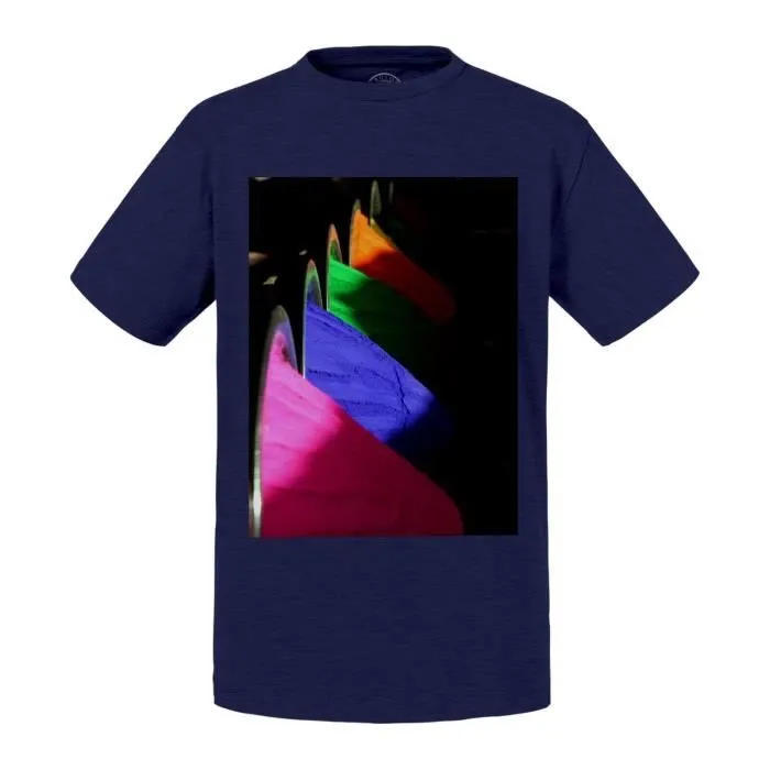 T-shirt Enfant Bleu Pigments De Couleurs Inde Holi Festival Couleurs-0