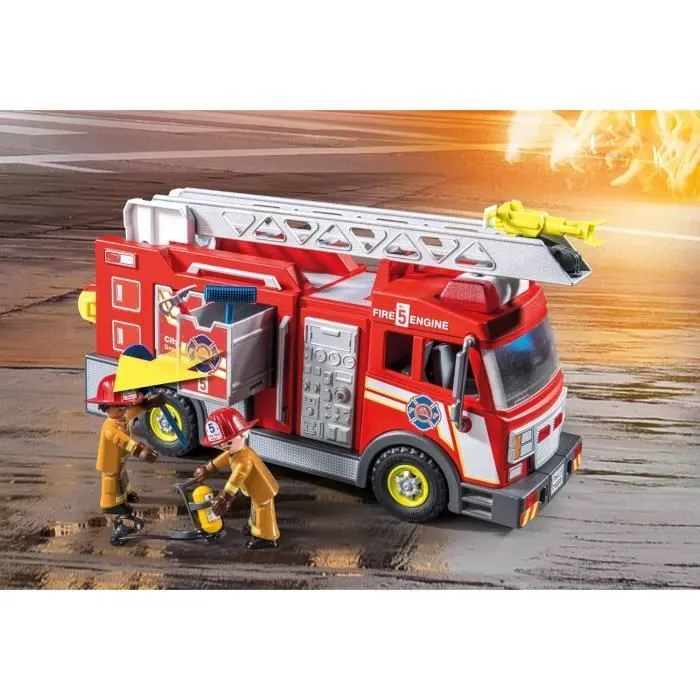 PLAYMOBIL - 71233 - City Action - Camion de pompiers avec grande échelle-2