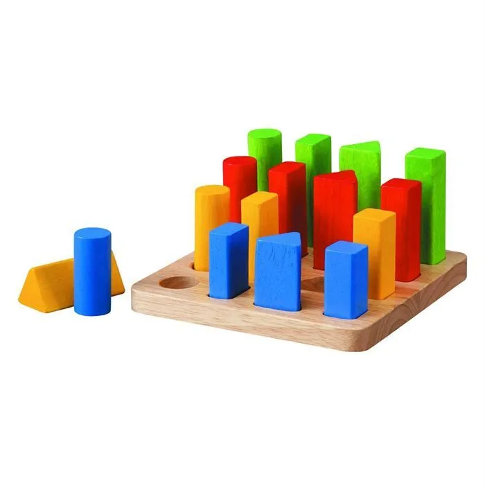 Jeu éducatif en bois - Plan Toys - 5125 - Formes, couleurs et tailles - Bébé 18 mois et plus-0