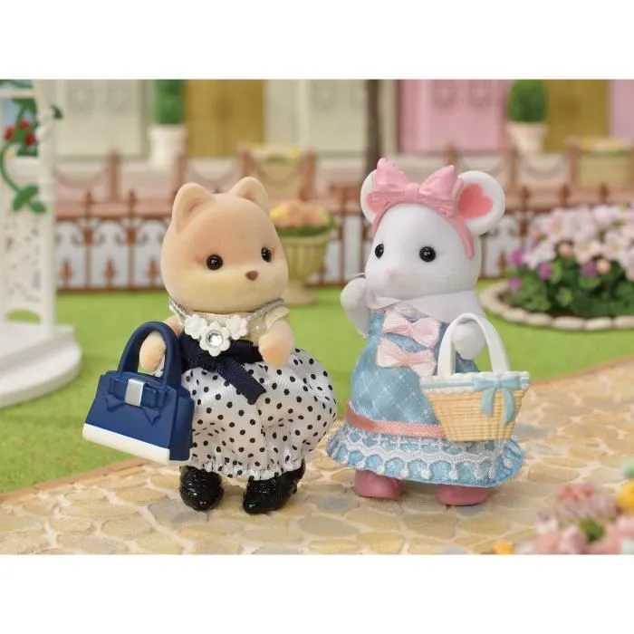 Figurines miniatures - SYLVANIAN FAMILIES - La valisette de mode et grande sœur Chien caramel-5