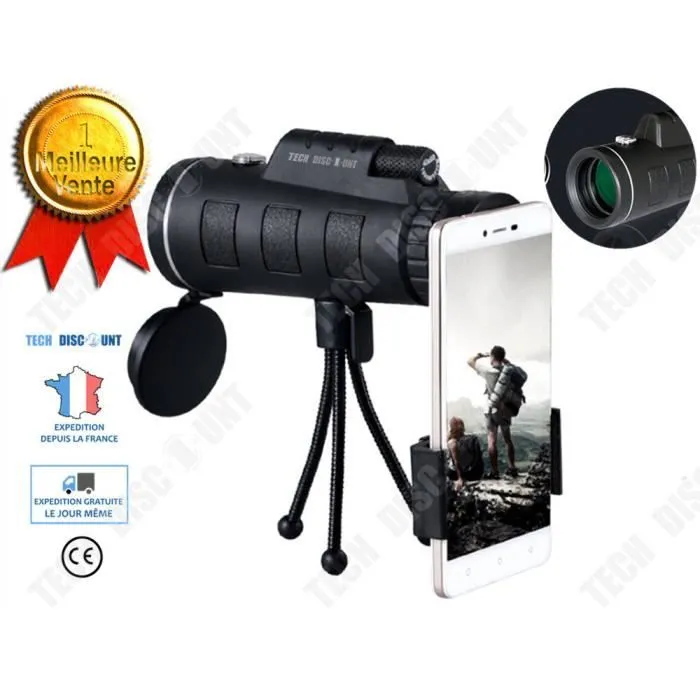 TD® Télescope support portable smartphone astronomie photo optique monoculaire longue portée zoom optique pour iphone et android-0