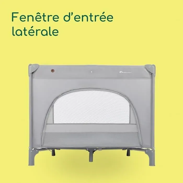 BEBECONFORT ADONIS, Parc-Lit, 2en1, ouverture sur le côté,spacieux, idéal pour voyager, léger, De 0 à 3 ans (15kg) Mineral gray-2