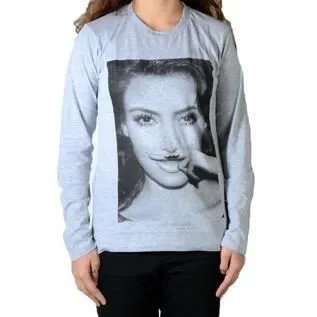 Tee Shirt Little Eleven paris Kim LS Mixte - Gris-2