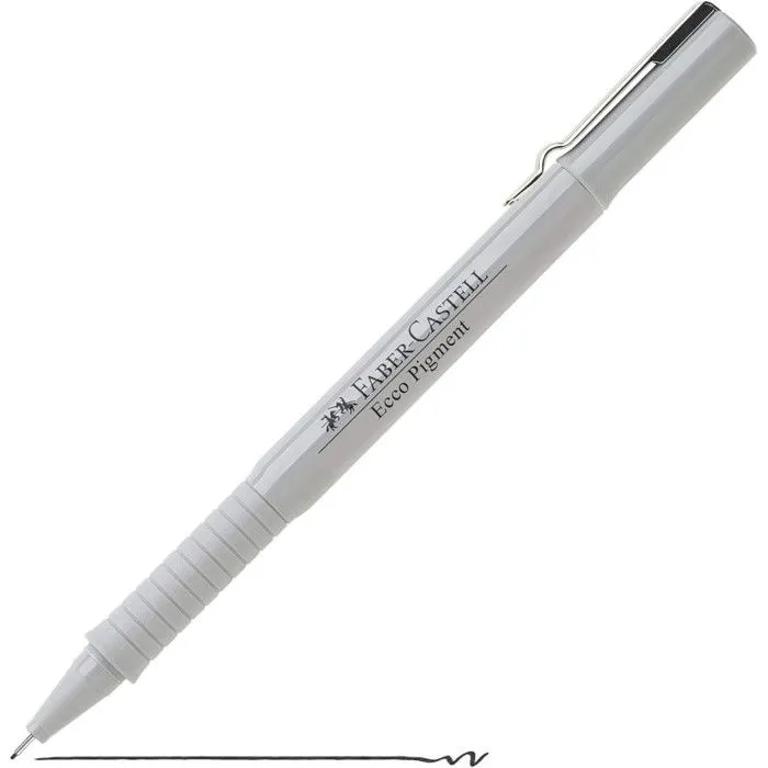 Feutre fin - Faber-Castell - ECCO PIGMENT - Noir - Pack de 4 - Pointe fine-3