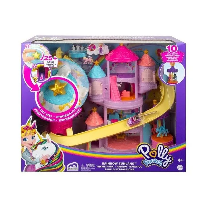 Polly Pocket - Rainbow Funland - Parc d'attractions - Montagnes russes - Carrousel - Grande roue-3