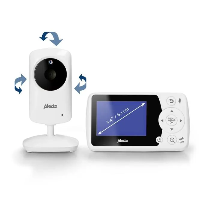Alecto DVM-64 - Babyphone avec caméra et écran couleur 2.4", blanc-1