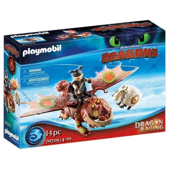 PLAYMOBIL - Dragon Racing - Varek et Bouledogre - 4 ans - Mixte - Enfant-0