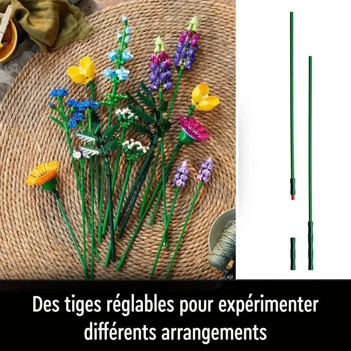 LEGO® Icons 10313 Bouquet de Fleurs Sauvages, Plantes Artificielles avec Coquelicots, pour Adultes-4