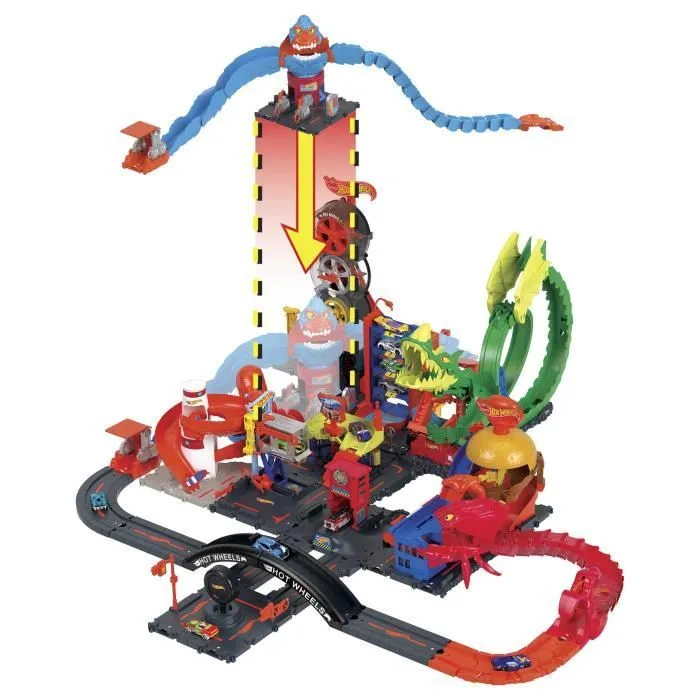 Coffret - Hot Wheels - Attaque du Gorille Gary - 1 voiture et 1 station service - A partir de 3 ans - Mixte-2