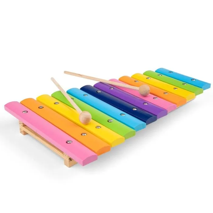 Xylophone en bois New Classic Toys 12 tons 33 cm - Jouet musical pour enfants-0