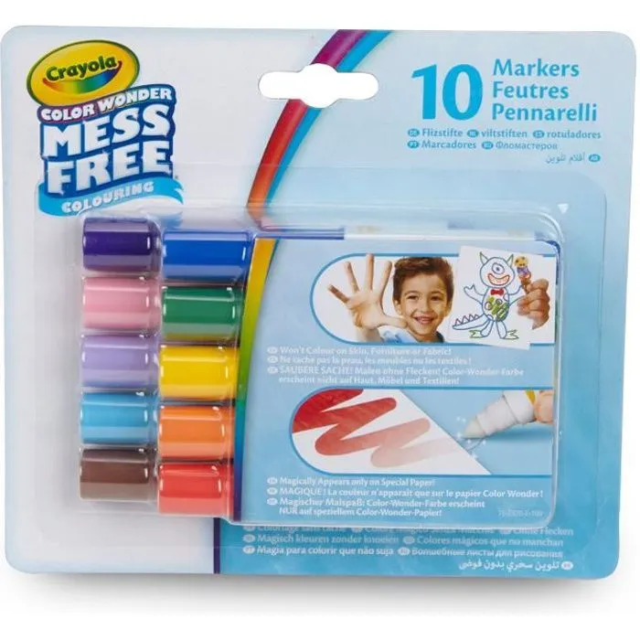 Feutres Color Wonder - GOLIATH - 10 mini-feutres assortis - Pour enfant à partir de 3 ans-0
