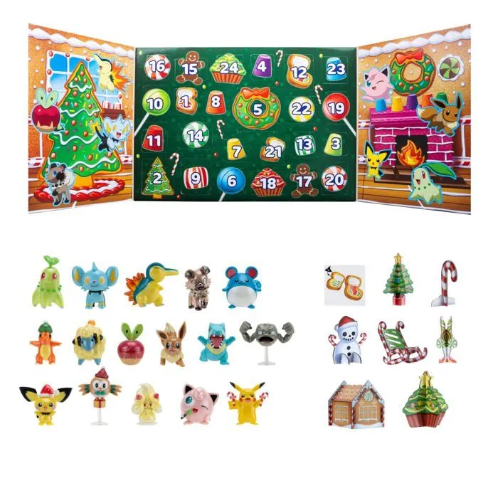 Calendrier de l'avent Jazwares - PKW3066 - Pokemon Calendrier de l'avent Battle Figures Holiday 2023 *Version DE/FR/NL*-3