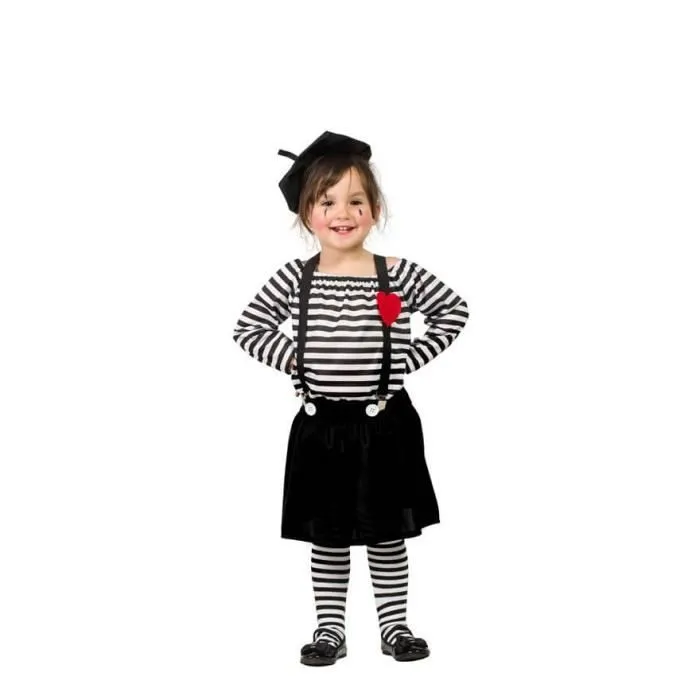 Déguisement de Mime pour fille - Disfrazzes - Modèle pour enfant - Multicolore - Intérieur-0