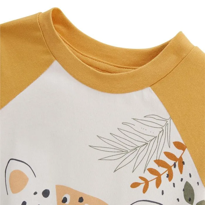 Pyjama enfant - Wakae - Manches courtes - Imprimé sauvage - 100% coton - Label OEKO-TEX-3