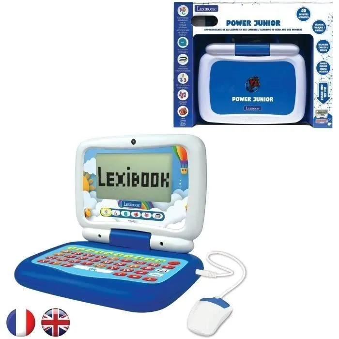Ordinateur portable éducatif parlant bilingue FR/EN pour un total de 40 activités réparties en 6 catégories-0
