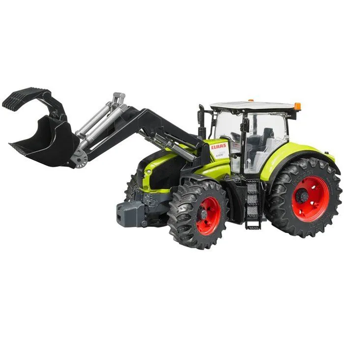 Jeu d'assemblage - jeu de construction - jeu de manipulation Bruder - 03013 - Tracteur CLAAS Axion 950 vert avec fourche-0