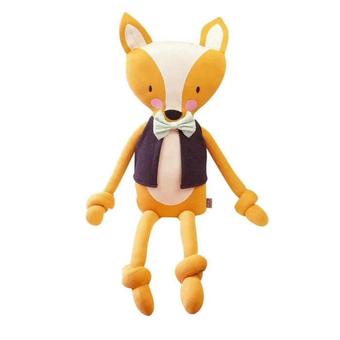 Peluche géante en coton Renard Orange Taille Unique-0