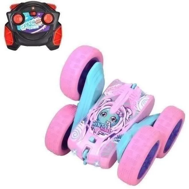 Dickie - Véhicule Radiocommandé 16 cm - Flippy Berry Shaker - Rotation 360° - Rose - Piles Incluses - Dès 6 ans-0