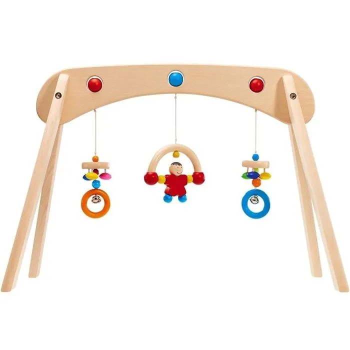 Portique de jeu en bois - SELECTA - Musina - Enfant - Bois massif - Marron-0