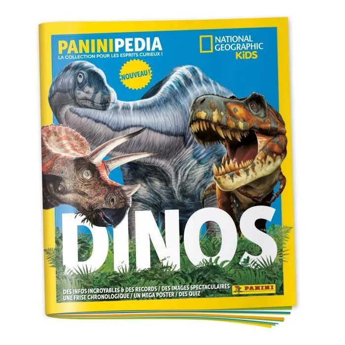 Album pour cartes à collectionner - PANINI - DINOS NATIONAL GEOGRAPHIC KIDS - PANINIPEDIA-0