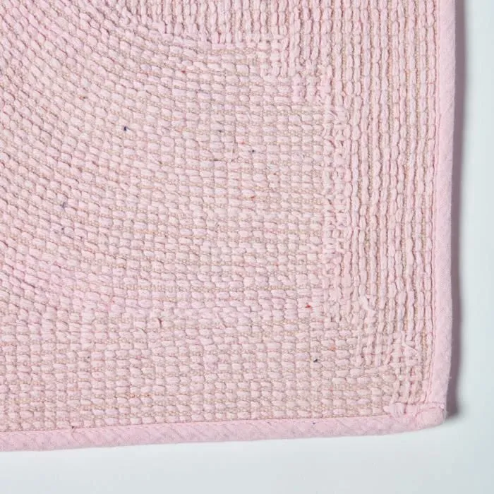 Tapis de bain - HOMESCAPES - Pur Coton - Rose - Haut de gamme - 2 pièces-3