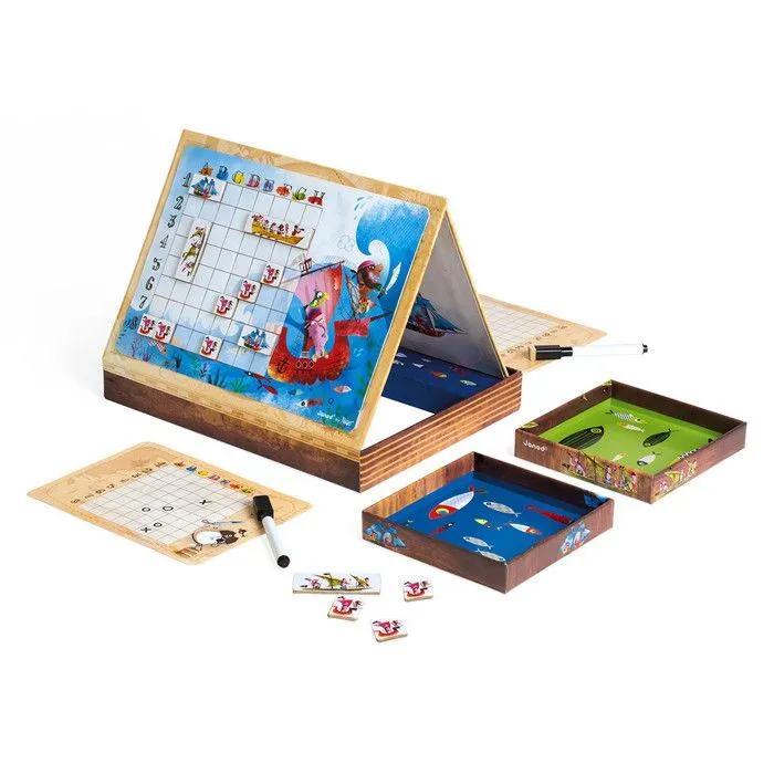 Jeu de société - JANOD - Bataille Navale Pirates - Dès 5 Ans - Rouge - Multicolore - 20 min - Intérieur-3