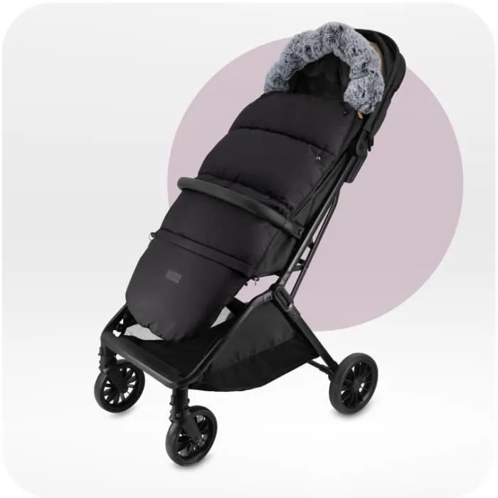 2 en 1 MoMi Chancelière bébé universelle et sac - Sac de couchage universel pour poussette – Noir-1