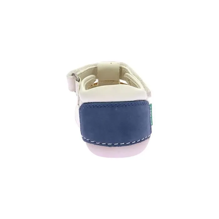 Sandales Cuir Kickers Sushy - Blan/Jaune/Orange/Bleu-1