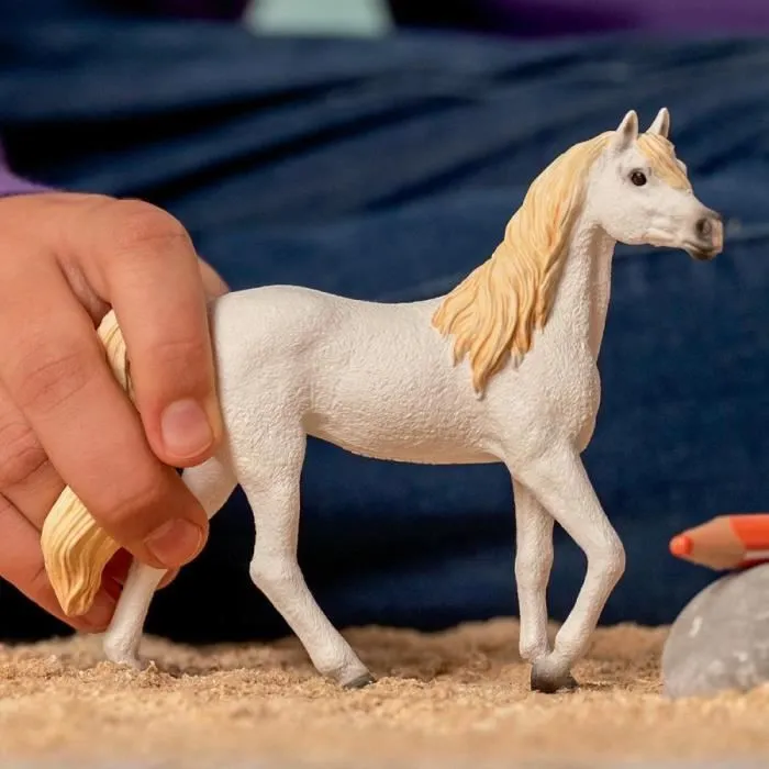 Figurine - SCHLEICH - Jument arabe - Couleur principale: Blanc - Âge: 5 ans - Utilisation: Intérieur-1