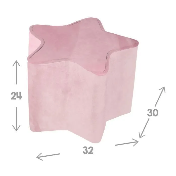 Pouf Enfant Lil Sofa - ROBA - Forme Étoile - Rose-2