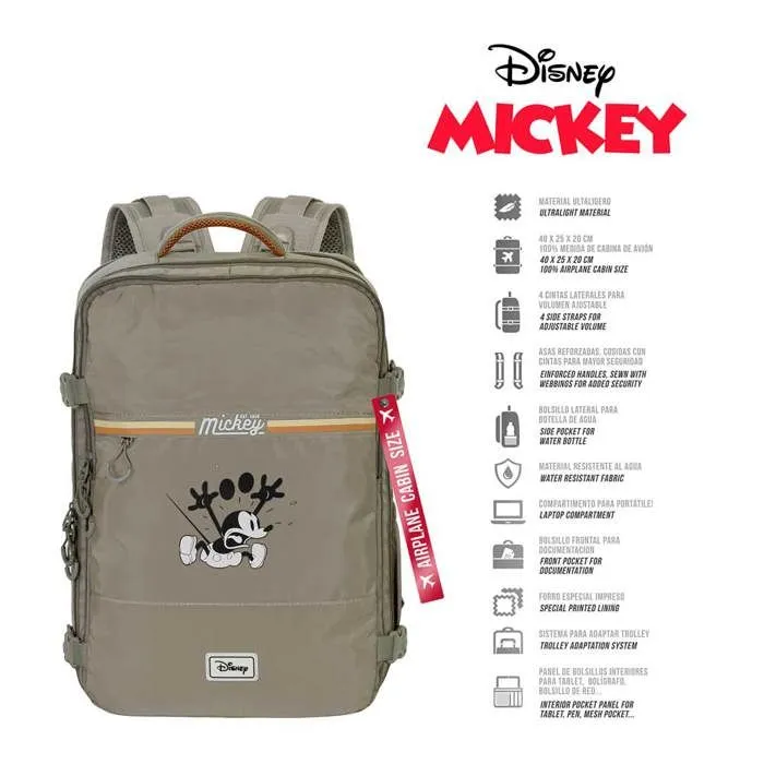 Sac à dos Mercury Cabin Voyage Avion - Disney Mickey Mouse Face - Multicolore - 40x20x25cm-1