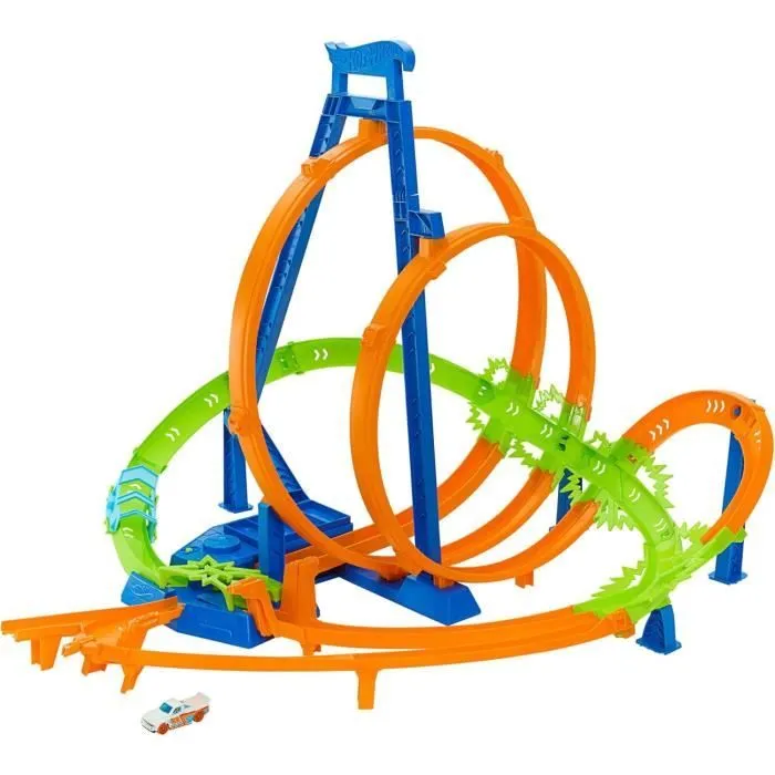Circuit Hot Wheels - HOT WHEELS - Coffret Looping - 5 zones de carambolage - 1 voiture incluse - Dès 4 ans-2